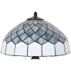 LumiLamp 5LL-6330 Lampe de table Tiffany Gris Ø 40x58 cm E27-max 2x60W