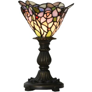 LumiLamp 5LL-6336 Lampe de table Tiffany rose Ø...