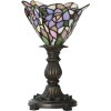 LumiLamp 5LL-6336 Lampe de table Tiffany rose Ø 20x30 cm E14-max 1x25W