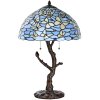 LumiLamp 5LL-6344 Lampe de table Tiffany Bleu Ø 40x60 cm E27-max 2x60W