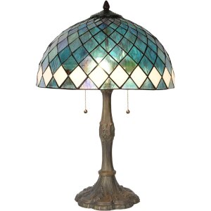 LumiLamp 5LL-6347 Lampe de table Tiffany Bleu Ø...