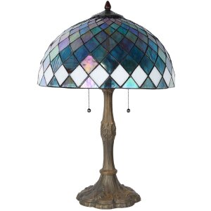 LumiLamp 5LL-6347 Lampe de table Tiffany Bleu Ø...