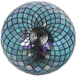 LumiLamp 5LL-6347 Lampe de table Tiffany Bleu Ø 40x61 cm E27-max 2x60W