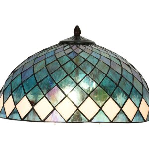 LumiLamp 5LL-6347 Lampe de table Tiffany Bleu Ø 40x61 cm E27-max 2x60W