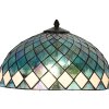 LumiLamp 5LL-6347 Lampe de table Tiffany Bleu Ø 40x61 cm E27-max 2x60W