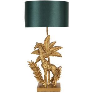 Clayre & Eef Lampe de table Girafe Vert doré...