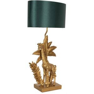 Clayre & Eef Lampe de table Girafe Vert doré...