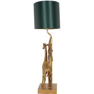 Clayre & Eef Lampe de table Girafe Vert doré 33x20x67 cm E27-max 1x60W