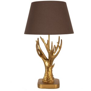 Clayre & Eef 5LMC0024 Lampe de table couleur or brun...