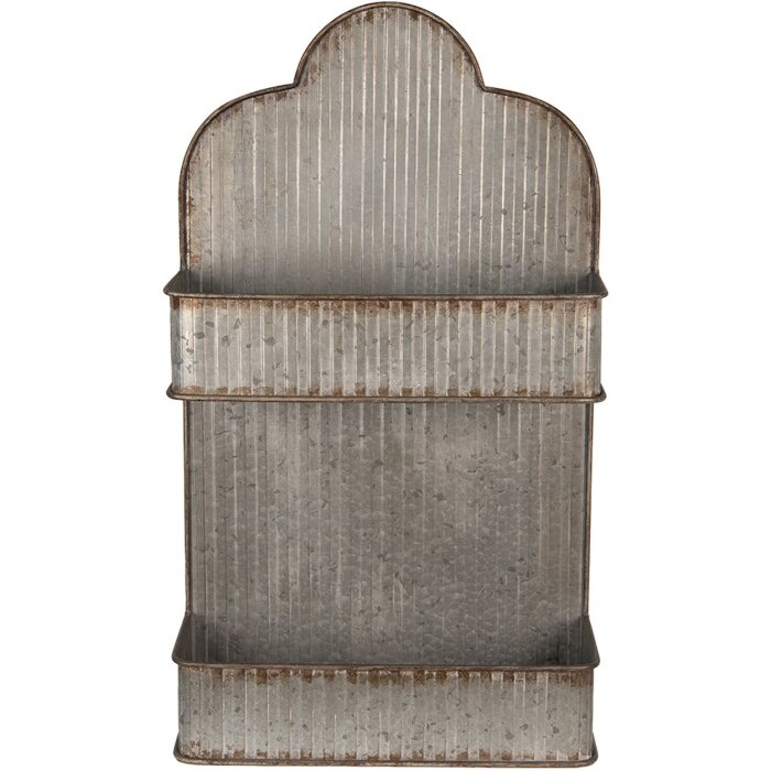 Clayre & Eef 5Y1148 Étagère murale Gris 41x15x70 cm