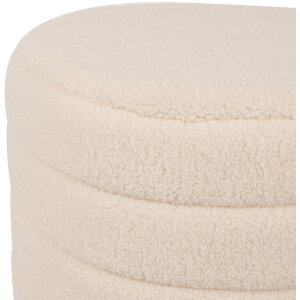 Clayre & Eef 65170 Set de 2 tabourets Beige Ø 50x45 - Ø 40x40 cm