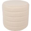 Clayre & Eef 65170 Set de 2 tabourets Beige Ø 50x45 - Ø 40x40 cm