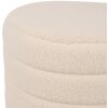 Clayre & Eef 65170 Set de 2 tabourets Beige Ø 50x45 - Ø 40x40 cm