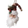 Clayre & Eef 65271 Pendentif Père Noël rouge blanc 10x9x28 cm