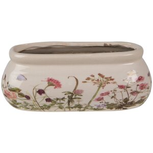 Clayre & Eef 6CE1602S Pot de fleurs pour lintérieur Rose Beige 18x7x7 cm