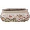 Clayre & Eef 6CE1602S Pot de fleurs pour lintérieur Rose Beige 18x7x7 cm