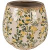 Clayre & Eef 6CE1608L Pot de fleurs pour intérieur Beige Jaune Ø 18x17 cm