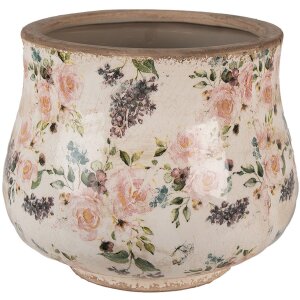 Clayre & Eef 6CE1612L Pot de fleurs beige rose...