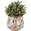 Clayre & Eef 6CE1612S Pot de fleurs pour intérieur Beige Rose Ø 16x14 cm