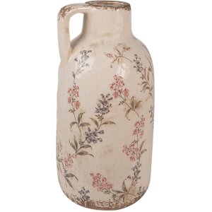 Clayre & Eef 6CE1614 Pichet décoratif Beige Rose Ø 13x25 cm