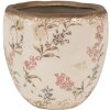 Clayre & Eef 6CE1615M Pot de fleurs pour intérieur Beige Rose Ø 14x14 cm