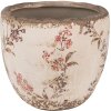 Clayre & Eef 6CE1615S Pot de fleurs pour intérieur Beige Rose Ø 13x11 cm