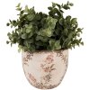 Clayre & Eef 6CE1615S Pot de fleurs pour intérieur Beige Rose Ø 13x11 cm