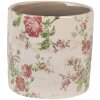 Clayre & Eef 6CE1623M Pot de fleurs pour intérieur Beige Rose Ø 14x13 cm