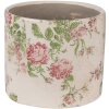 Clayre & Eef 6CE1623S Pot de fleurs pour intérieur Beige Rose Ø 12x10 cm