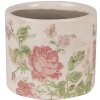 Clayre & Eef 6CE1623XS Pot de fleurs pour intérieur Beige Rose Ø 11x9 cm