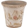 Clayre & Eef 6CE1629S Pot de fleurs pour intérieur Beige Rose Ø 9x8 cm