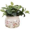 Clayre & Eef 6CE1630L Pot de fleurs pour intérieur Beige Rose Ø 20x15 cm