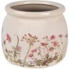 Clayre & Eef 6CE1630M Pot de fleurs pour intérieur Beige Rose Ø 16x13 cm