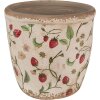 Clayre & Eef 6CE1631L Pot de fleurs pour intérieur Beige, Rouge Ø 16x16 cm