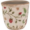 Clayre & Eef 6CE1631XS Pot de fleurs pour intérieur Beige, rouge Ø 11x10 cm