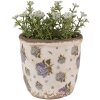 Clayre & Eef 6CE1638XS Pot de fleurs pour intérieur Beige Bleu Ø 11x10 cm