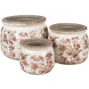 Clayre & Eef 6CE1650M Pot de fleurs pour intérieur Beige Rose Ø 16x13 cm