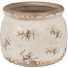 Clayre & Eef 6CE1670S Pot de fleurs pour intérieur Beige Ø 12x10 cm