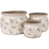 Clayre & Eef 6CE1670S Pot de fleurs pour intérieur Beige Ø 12x10 cm