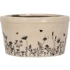 Clayre & Eef 6CEFAF0002M Pot de fleurs pour intérieur Beige, Noir Ø 16x9 cm