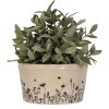 Clayre & Eef 6CEFAF0002M Pot de fleurs pour intérieur Beige, Noir Ø 16x9 cm