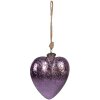 Clayre & Eef 6GL4322 Boule de Noël violette 10x3x9 cm