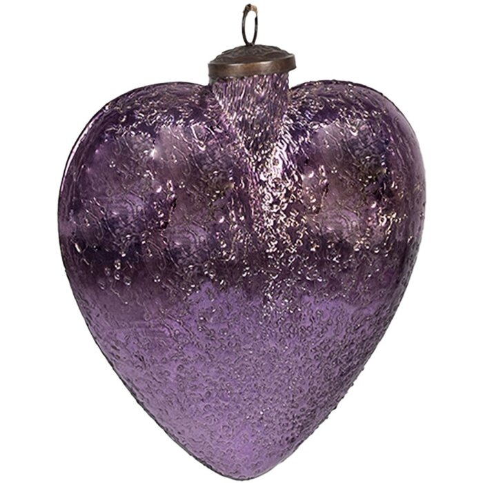 Clayre & Eef 6GL4323 Boule de Noël violette 17x5x16 cm