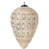 Clayre & Eef 6GL4362L Boule de Noël blanche Ø 17x26 cm