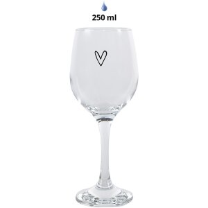 Clayre & Eef 6GL4400 Verre à vin Transparent Ø 8x17 cm - 250 ml