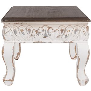 Clayre & Eef 6H2308 Table dappoint blanc marron...