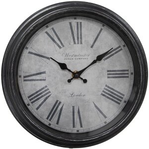 Clayre & Eef 6KL0804 Horloge murale noir gris...