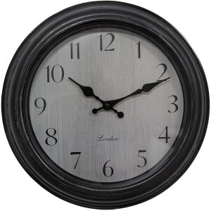 Clayre & Eef 6KL0809 Horloge murale noir gris...