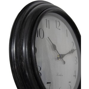 Clayre & Eef 6KL0809 Horloge murale noir gris...