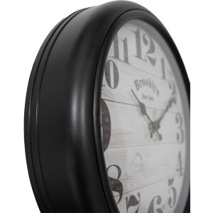 Clayre & Eef 6KL0810 Horloge murale noir beige...